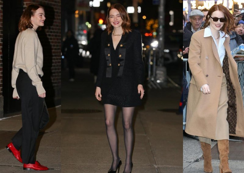 Efektna obuća u prvom planu: Emma Stone niže elegantne stajlinge, jedan bolji od drugoga